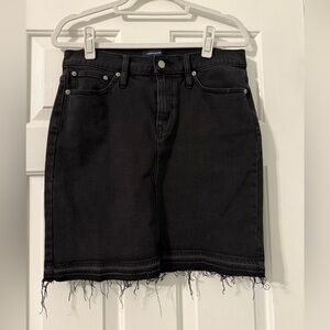 J Crew Black Denim Skirt